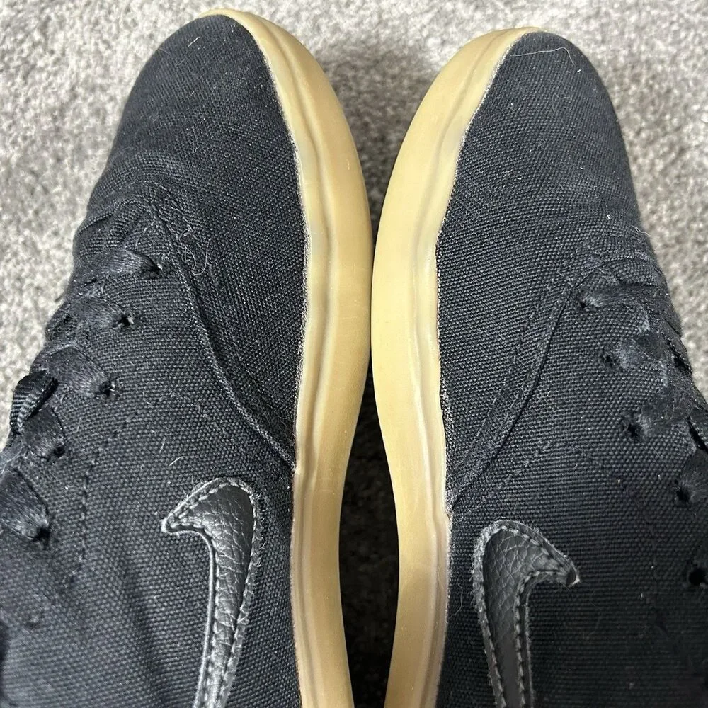 Nike SB Check 905373-006 Youth Size 7Y Black Canvas Gum Skate Shoes Used